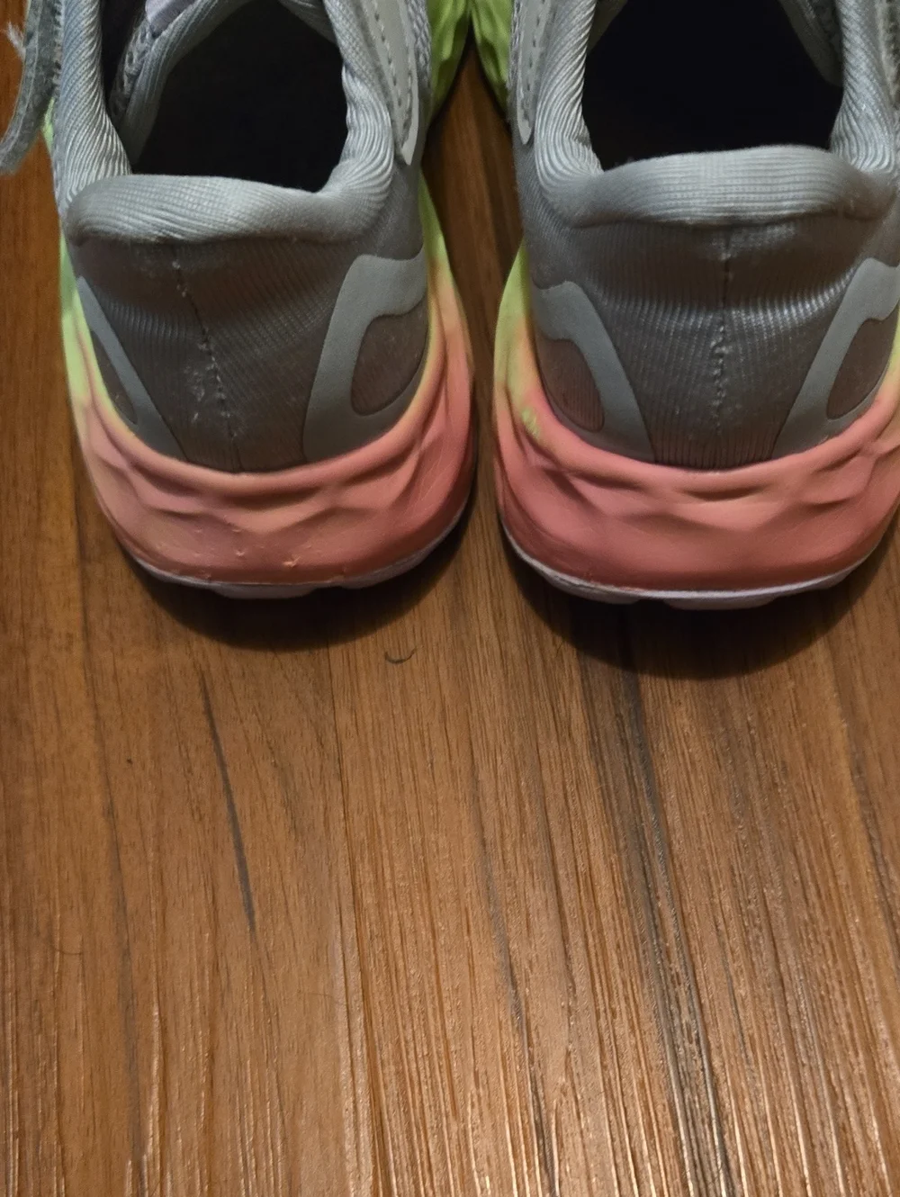 New Balance Kids Athletic Sneakers in Light Gray with Pastel Accents